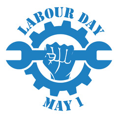 Happy International Labour Day May 1. Mayday poster or banner design.