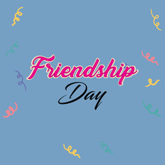 Happy Friendship day celebration text design 