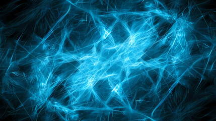 Abstract Blue Neural Network Pattern Background