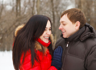 Fototapeta premium Happy young couple having fun
