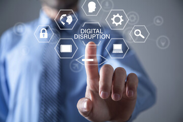 Digital Disruption. Business Idea. Network. Internet