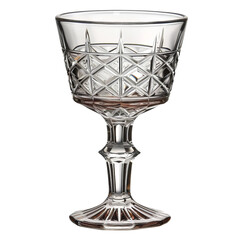 Exquisite Cut Crystal Wine Glass Displaying Intricate Patterns, Symbolizing Elegance and Fine Dining.