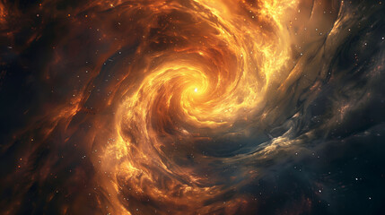 Swirling vortex of energy and light, Mysterious galaxy in space, abstract background - obrazy, fototapety, plakaty