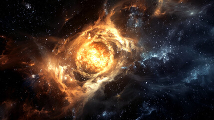 Obraz premium background field stars in deep space and galaxies