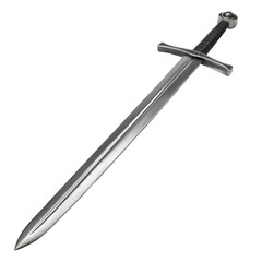 Medieval Longsword with a Detailed Hilt Design, Symbolizing Historical Warfare and Chivalry.