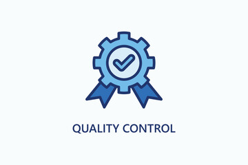 Quality control vector, icon or logo sign symbol illustration