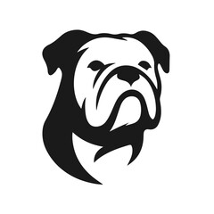 Cute dog illustration vector silhouette on white background