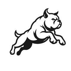 Cute dog illustration vector silhouette on white background