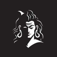 Shiva, The Meditator of Enlightenment Vector Art