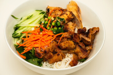 Bún thịt nướng. Vietnamese Grilled pork noodle