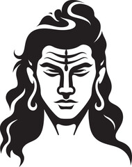 Shiva, The Silent Meditator Vector Artwork