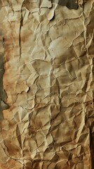 Wrinkled and creased paper texture, adding depth and character to the surface