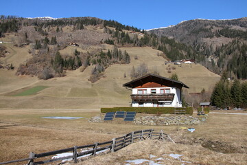 house in the alpine mountains