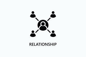 Relationship vector, icon or logo sign symbol illustration