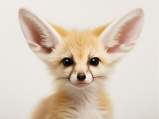 African animal baby portrait. Generative AI illustration