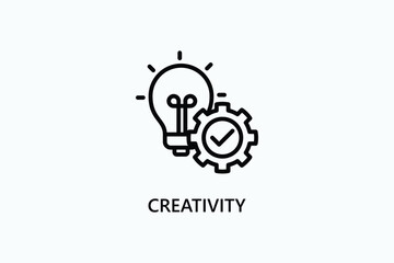Creativity vector, icon or logo sign symbol illustration