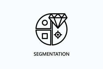 Segmentation vector, icon or logo sign symbol illustration