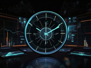 abstract digital clock