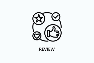 Review vector, icon or logo sign symbol illustration