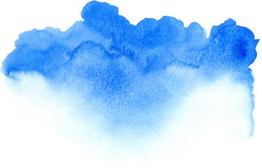 Blue sky watercolor stains.