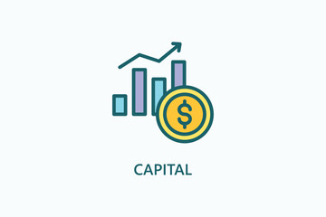 Capital vector, icon or logo sign symbol illustration