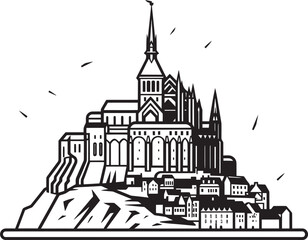 Mont Saint Box Vector Illustration Digital Reverie