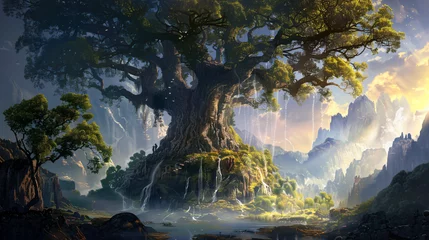 Foto op Canvas Fantasy trees collection of giant epic world trees © Anas