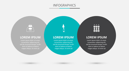 Set Palette knife, Inkwell and Wax crayons for drawing. Business infographic template. Vector