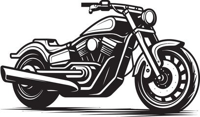 Motorcycle Vector Sticker Line Sticking with Style on Every Journey