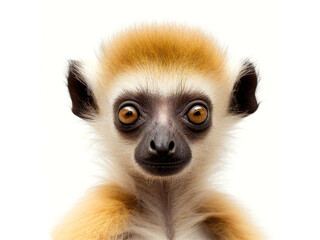 Madagaskar baby portrait. Generative AI illustration