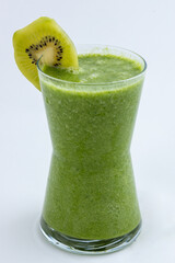 Delicious kiwi smoothie. Healthy green smoothie from kiwi