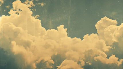 Vintage Retro Clouds Sky Background - 785394240