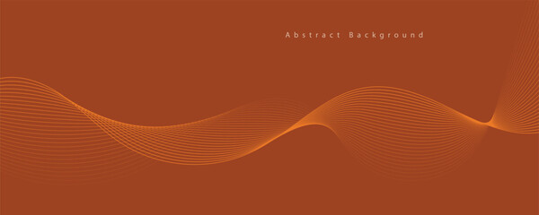 Abstract wave element for design. Digital frequency track equalizer. Stylized line art background. Vector illustration. Wave with lines created using blend tool. Curved wavy line, smooth stripe.
