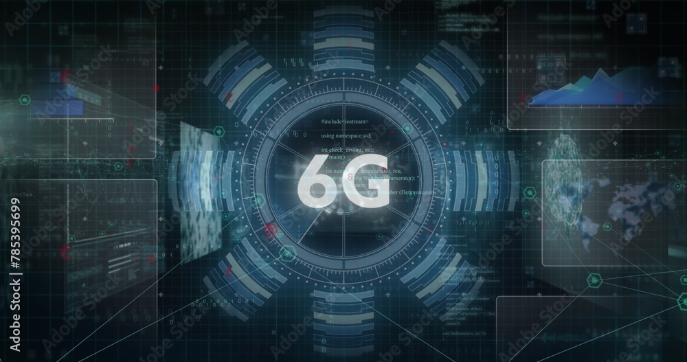 Poster image of data processing over 6g text