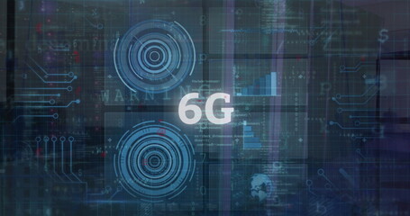 Image of data processing over 6g text