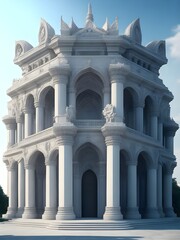 shot of a building under the clear sky