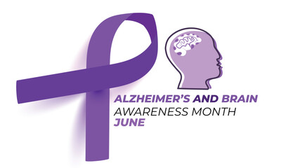 Alzheimer's and brain awareness month. background, banner, card, poster, template. Vector illustration.
