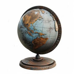  2D video game asset, Globe. Single object, white background