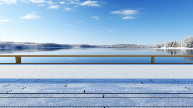 lake in winter  high definition(hd) photographic creative image