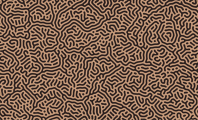 Orange turing lines organic shape patterns background design