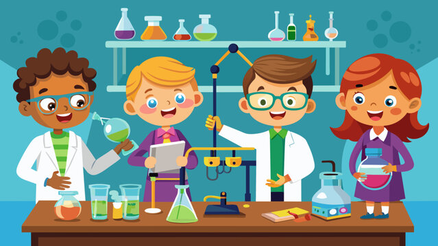 kids-learning-science-in-a-lab--a-vector-illustrat