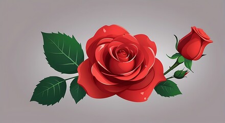 red rose with leaf