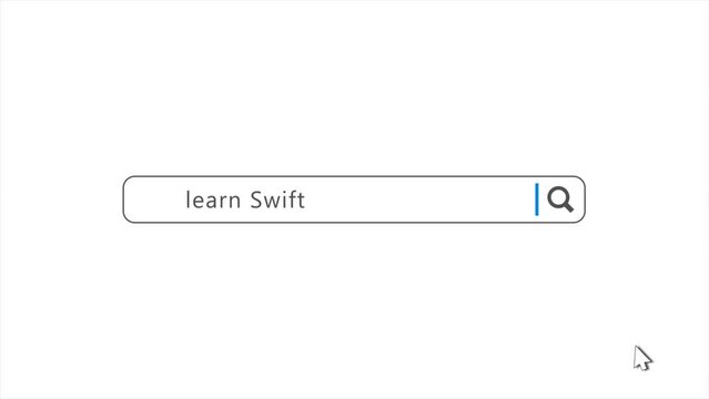 Learn Swift in Search Animation. Internet Browser Searching
