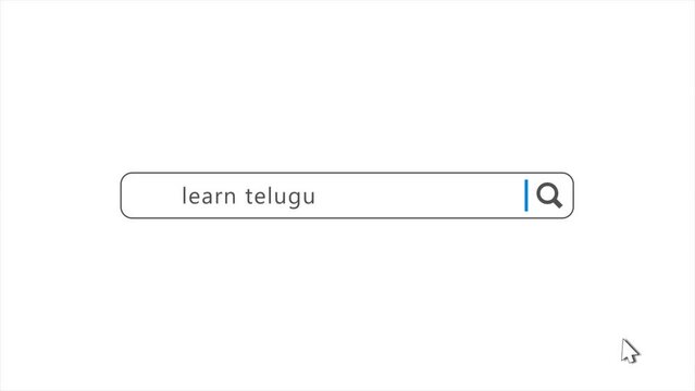 Learn Telugu in Search Animation. Internet Browser Searching