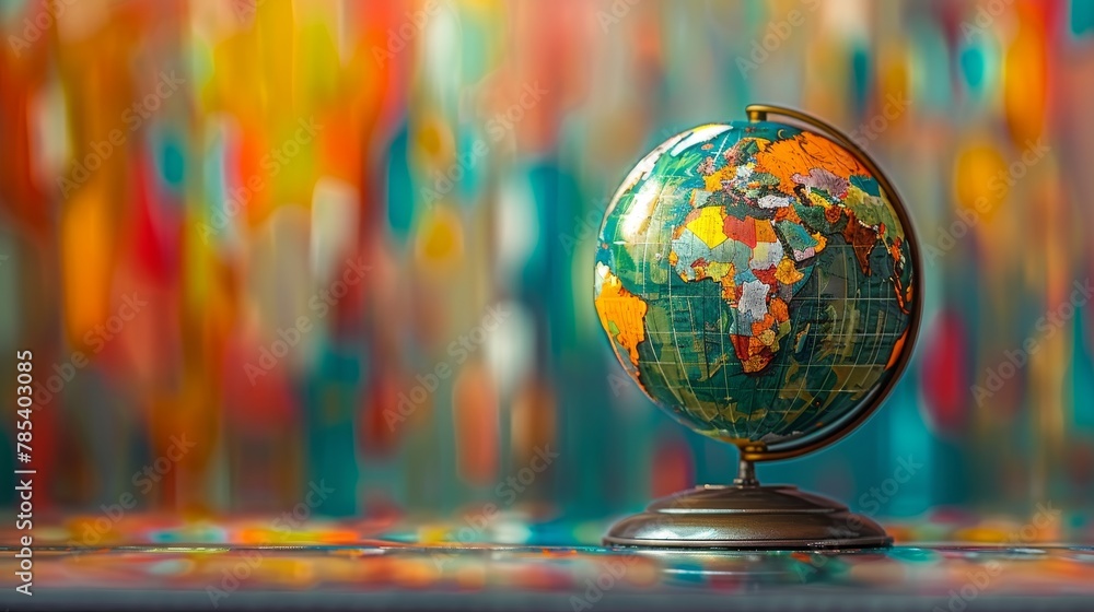 Poster globe icons: a photo of a globe icon used in a presentation slide