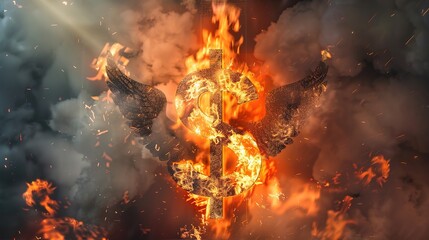 The dollar sign on the flaming phoenix symbolizes flexibility.