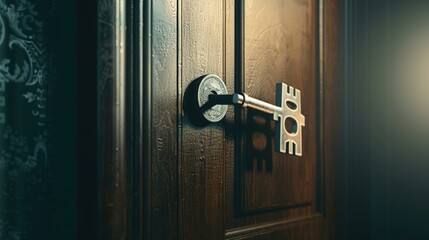 a dollar sign depicted as a key unlocking a door to opportunity and wealth, symbolizing the potential for financial growth and success through wise financial decisions