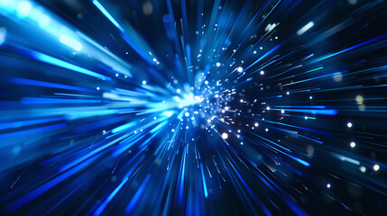 Abstract digital technology Big Data future blue background
