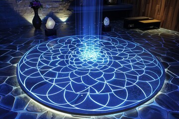 Holographic healing circles, blending technology and ancient wellness practices
