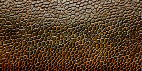 Brown Reptile Skin Texture with Scale Pattern. Exotic Snake, Lizard Background. Generative AI